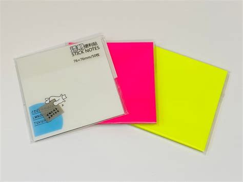 Magical see through sticky notes